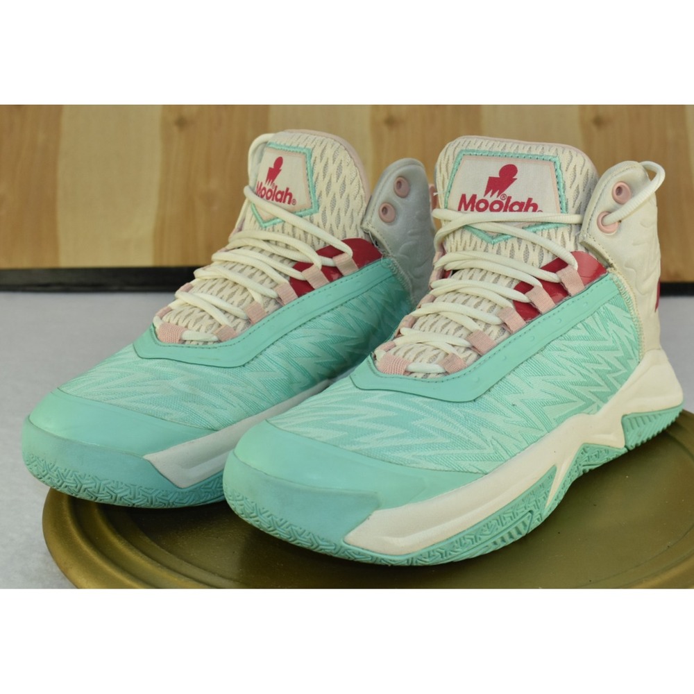 Moolah Press Break V2 Youth Shoes Size 7 Y basketball Green/White Kids Sneakers